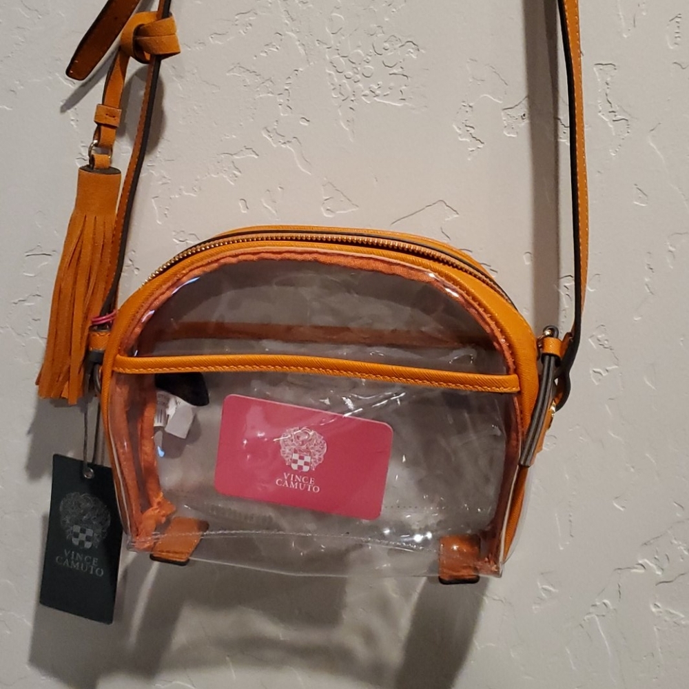 Vince camuto clean bag orange new